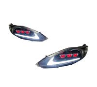 XIAOYANS Faro Coche Para Ford para Fiesta 2009-2012 | Actualización Faros Delanteros Proyector LED Luces Circulación Diurna Faros Delanteros Para Coche(RHD)