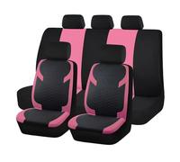 XIAOYANS Fundas Asientos Coche Universales Funda Universal para Asientos Tela Black Diamond Latch Accesorios Coche Interior Protector Mayoría SUV Y Furgonetas(Pink)