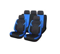 XIAOYANS Fundas Asientos Coche Universales Juego Fundas Universales para Asientos Coche Carreras Diseño Rombos Poliéster Azul 4 O 9 Piezas Protectores Accesorios Interior(9pcs)