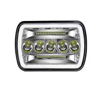 XIAOYANS Juego De Faros Delanteros Para Jeep para Wrangler YJ para Cherokee XJ para Comanche Van Truck 5x7 7x6 faros LED H6054 H5054 faro Faro Principal(Type A 1 PCS)