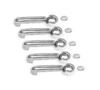 XIAOYANS Manija Puerta Exterior Para Jeep Para Wrangler JK Para Liberty 2008-2012 Fibra Carbono Negro Cromado Cubierta Manija Puerta Coche Pegatina Embellecedora Estilo(Silver 5 door)