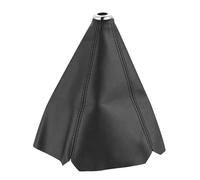 XIAOYANS Pomo Cambios Palanca Collar Cambio Coche Cuero PU Universal Funda Perilla Palanca Manual Fibra Carbono Color Negro(Black line)