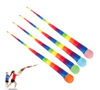 XIAOYIYI Pelota de Espuma con Cola, Atrapa la Espuma Cola, Rainbow Tail Ball, Bolas de Juego de Arco Iris Suaves, Bola de Meteorito Colorida con Colas de Arcoíris, para Uso en Exteriores e Interiores