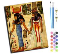XIAOYOUQIAN Ancient Mural Egyptian Pharaoh Queen,Diy Pintar Por Numeros Adultos - Manualidades Pintura Acrilica Kit Cuadro Diy Completo,40X50Cm,Sin marco