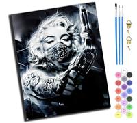 XIAOYOUQIAN Cool Girl Marilyn Monroe,Pintar Por Numeros Adultos - Manualidades Pintura Acrilica Kit Cuadro Diy Completo - 40X50Cm -Sin marco
