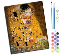 XIAOYOUQIAN Golden Kiss,Pintura Por Números Para Adultos,Diy Pintura Por Números,Kit De Pintura Al Óleo De Lienzo Para Con Pinceles,40X50 Cm,Sin marco