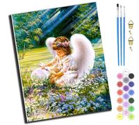 XIAOYOUQIAN Grass Angel Baby,Pintar Por Numeros Adultos Art - Manualidades Pintura Acrilica Kit Cuadro Diy Completo - 40X50Cm,Sin marco