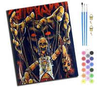 XIAOYOUQIAN Horror Puppet Master,Pintar Por Numeros Adultos,Diy Pintura Por Números,Kit De Pintura Al Óleo De Lienzo Diy Para Niños Con Pinceles,40 X 50Cm,Con Marco