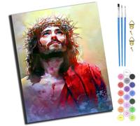 XIAOYOUQIAN Jesus Hugs The Little Shepherd,Pintura Por Números,40X50Cm,Diy Kit De Pintar Con Números,Pintura Al Óleo Con Pinceles Y Pigmento Acrílico Para Adultos Y Niños,Sin marco