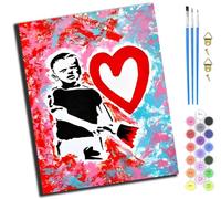XIAOYOUQIAN Street Graffiti Art Boy Love,Pintar Por Numeros Adultos,Diy Pintura Por Numeros Kit,Cuadros Por Numeros Pigmento Acrílico,Decoración Para El Hogar Regalo,40X50Cm,Sin marco