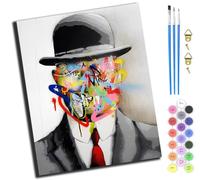 XIAOYOUQIAN Street Graffiti Art Faceless Man,Pintar Por Numeros Adultos Art - Manualidades Pintura Acrilica Kit Cuadro Diy Completo - 40X50Cm,Sin marco