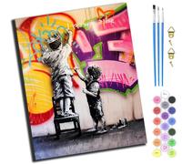 XIAOYOUQIAN Street Graffiti Art Kids,Pintar Por Numeros Adultos,Paint By Numbers Adult,Pintura Por Numeros,Lienzos Para Pintar Acrilico Niños Con,40 X 50Cm,Sin marco