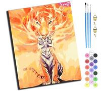 XIAOYOUQIAN Tiger Sky Kiss,Pintar Por Numeros Adultos Art - Manualidades Pintura Acrilica Kit Cuadro Diy Completo - 40X50Cm,Sin marco