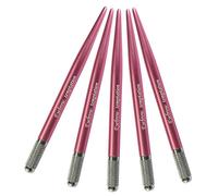 Xiaoyu 5PCS plumas de microblading plumas de cejas de tatuaje manual para maquillaje permanente suministros de tatuaje - rosa