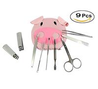 Xiaoyu 9 en 1 cortador de uñas de acero inoxidable set & uñas cuidado personal manicura pedicura conjunto de manicura, pedicura, casa y viajes