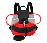 Xiaoyu abeja con alas bebé caminando arnés de seguridad riendas niño niño mochila niño de 3-6 años de edad, rojo
