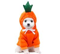 XIAOYU Cachorro Perro con Capucha Gatos Sudaderas con Capucha Ropa para Mascotas Elegante Sudadera de Frutas para Perro Gato Mascotas pequeñas Medianas, Zanahoria, XL