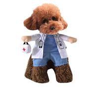Xiaoyu Cachorro Perro Gato Disfraz de Halloween, Disfraz Estilo médico, médico Abrigo Caja de Medicina para la Fiesta de Cosplay Perro Gato, S
