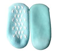 Xiaoyu calcetines de gel de spa para suavizar la piel agrietada hidratación de los pies cuidado exfoliantes botines de tacón seco pedicura - azul cian