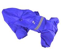 Xiaoyu Chaqueta Impermeable para Perro de Mascota con Chubasquero Impermeable y Tiras Reflectantes de Seguridad Ajustables para Perro, Azul, L
