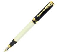 XIAOYU clásico Jinhao 500 pluma de metal tamaño mediano plumín, clip de oro, blanco