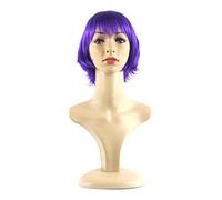 Xiaoyu corto pelo recto cosplay traje de fiesta de halloween pelucas - morado