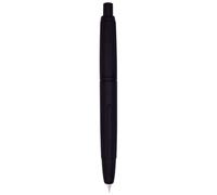 XIAOYU Jinhao 10 Pluma estilográfica retráctil, punta fina (0,5 mm) con convertidor de tinta, diseño clásico, pluma metálica de escritura suave, rayado negro