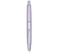 XIAOYU Jinhao 10 Pluma estilográfica retráctil, punta fina (0,5 mm) con convertidor de tinta, diseño clásico, pluma metálica de escritura suave, plata striada