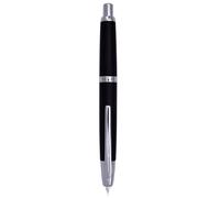 XIAOYU Jinhao 10 Pluma estilográfica retráctil, punta fina (0,5 mm) con convertidor de tinta, diseño clásico, pluma metálica de escritura suave, textura ondulada negro