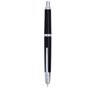 XIAOYU Jinhao 20 Press Pluma estilográfica, retráctil, sin capuchón, de resina, con convertidor de tinta, punta fina (0,5 mm), negro