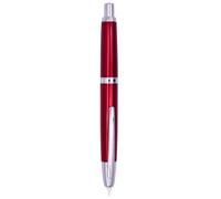 XIAOYU Jinhao de 10 prensas Pluma estilográfica, pluma de metal recargable y retráctil con convertidor de tinta, pluma de escritura, punta fina (0,5 mm), rojo