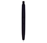 XIAOYU Jinhao de 10 prensas Pluma estilográfica, pluma de metal recargable y retráctil con convertidor de tinta, pluma de escritura, puntilla extra fina (0,38 mm), negro mate