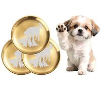 XIAOYU Juego de 3 comederos de Acero Inoxidable de Grado alimenticio para Perros, 8,07 Pulgadas de Ancho, Ideales como comederos básicos de Repuesto, Platos Planos de Metal para Gatos y perrosp