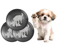 XIAOYU Juego de 3 comederos de Acero Inoxidable de Grado alimenticio para Perros, 8,07 Pulgadas de Ancho, Ideales como comederos básicos de Repuesto, Platos Planos de Metal para Gatos y perrosp