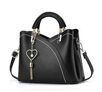 Xiaoyu Monederos pequeños y bolsos de mano para mujer, bolso cruzado de moda, bolso de hombro ligero con asa superior, Negro, Small