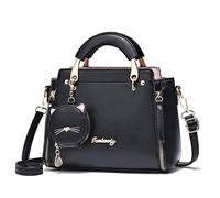 Xiaoyu Monederos y bolsos de mano de moda para mujer, bolso cruzado con asa superior, Negro - 9.8 x 3.9 x 7.5 pulgadas