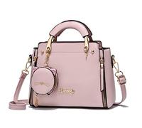 Xiaoyu Monederos y bolsos de mano de moda para mujer, bolsos cruzados con asa superior, bolsos de hombro pequeños, Rosado