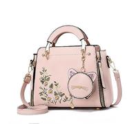 Xiaoyu Monederos y bolsos de mano de moda para mujer, bolsos cruzados con asa superior, bolsos de hombro pequeños, Flor rosa