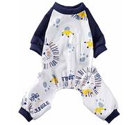 XIAOYU - Pijama para perro con estampado de león, cómodo, para cachorros de perro o gato, tela suave, talla M