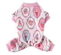XIAOYU Pijamas para perro, mono con diseño de pastel dulce, ropa para mascotas, Halloween, Navidad, disfraz de mascota para perro (L)