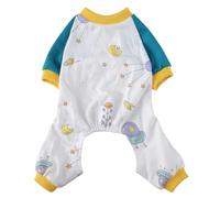XIAOYU Pijamas para Perros, Mono de Cuatro Patas con Estampado interestelar, Mono Ligero de algodón para Perros pequeños y Gatos, Espacio, Talla XL