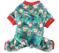 XIAOYU Ropa de Franela para Mascotas, Pijamas cálidos de Invierno para Perros pequeños y Gatos, Mono navideño para Cachorros, Ropa para Halloween y Navidad, Elk, L