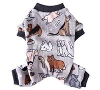 XIAOYU Ropa de Halloween para Mascotas Navidad Abrigo de Perrito de Terciopelo Peludo Pijamas para Perros Ropa de Clima Frío para Mascotas Ropa para Gatos, patrón Animal