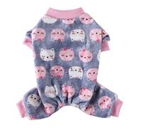 XIAOYU Ropa de Halloween para Mascotas Navidad Abrigo de Terciopelo borroso para Perros Pijamas para Perros Ropa para Clima frío para Mascotas Ropa para Gatos, patrón de Sprite
