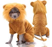 XIAOYU Ropa para Mascotas Cachorro Perro Gato Sudadera con Capucha cálido suéter Disfraz hallowween Cosplay Ropa de Fiesta, león, M