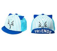 Xiaoyu Sombrero unisex del casquillo de béisbol del bebé de, sombrero del sol del gato de la historieta para el niño del niño del niño del niño, azul