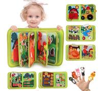 XIAPIA Libro Interactivo Montessori para Niños de 1 2 3 Años, Libros de Actividades Sensoriales, Libro Ocupado Juegos Educativos de Viaje, Regalo de Cumpleaños para Niños