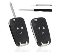 XIAQIC 2 Piezas Carcasa de Llave 3 Botones Remota de Coche Compatible con Opel Insignia Corsa Astra J Vauxhall Mokka Movano Zafira