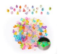 XIAQICA 150 Piezas Mini Pato Luminoso Mini Patos de Resina Multicolores Patos Miniatura para La Decoración de Jardines en Miniatura BonsáIs Casas Muñecas y Acuarios