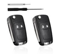 XIAQICA 2 Piezas Carcasa Llave 2 Botones Compatible con Chevrolet Aveo, Matiz, Cruze, Captiva, Spark, Orlando, Trax y Opel Vauxhall Astra, Insignia, Vectra